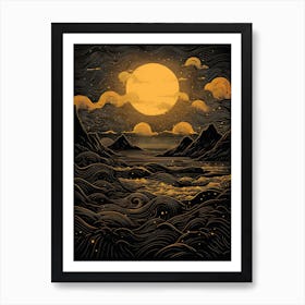 Moon In The Sky Art Print