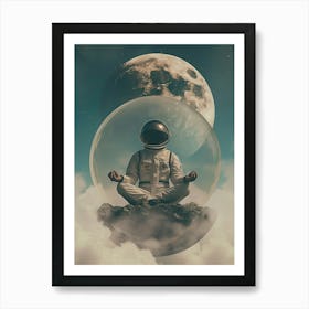 Meditating Astronaut Art Print