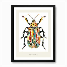 Colourful Insect Illustration Flea Beetle 10 Poster Art Print