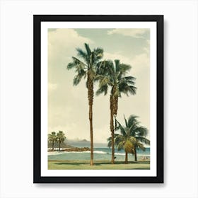 Playa De Las Teresitas Tenerife Spain Vintage Art Print