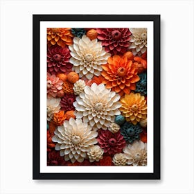 Paper Flower Wall Art 1 Art Print