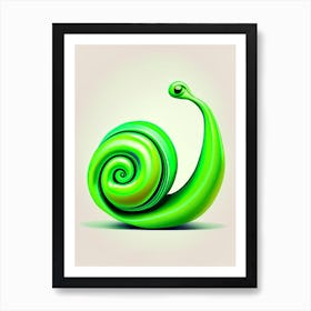 Full Body Snail Green 2 Pop Art Art Print