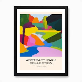 Abstract Park Collection Poster Forest Park St Louis 4 Art Print