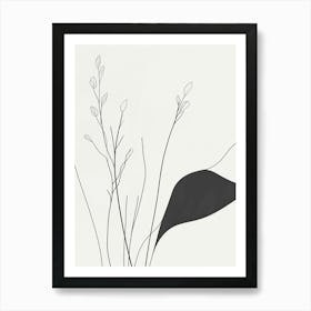 Black And White Line Drawing Art Print