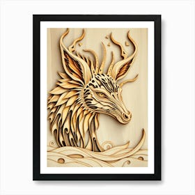 Deer Head Art Print