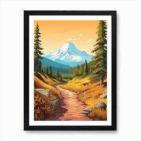 Mount Robson Provincial Park Canada 2 Hike Illustration Art Print