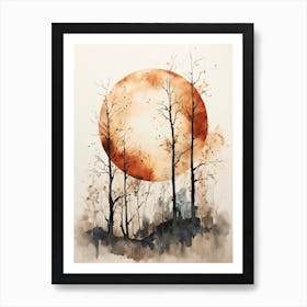 Watercolour Of Sherwood Forest   England 5 Art Print