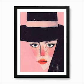 Portrait Of A Woman In A Hat 13 Art Print