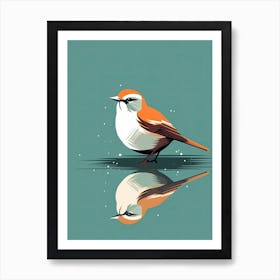 Bird In Reflection Art Print