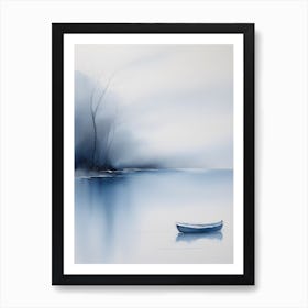 Abstract Boat In The Mist Art Print