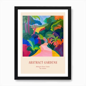 Colourful Gardens Wellington Botanic Garden New Zealand 2 Red Poster Art Print