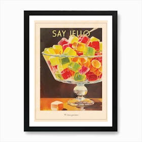 Winegums Jelly Sweets Candy Retro Illustration Poster Art Print