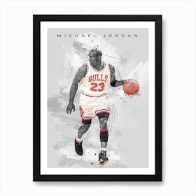 Michael Jordan Nba Basketball Sport Art Print