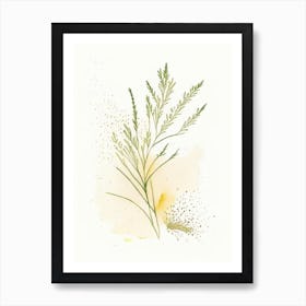 Cumin Herb Minimalist Watercolour Art Print