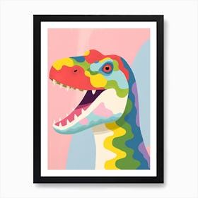 Colourful Dinosaur Camptosaurus 2 Art Print