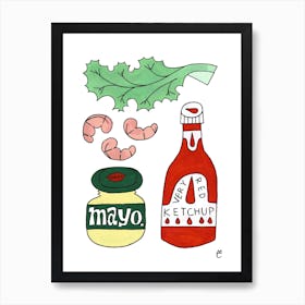 Shrimp Cocktail Art Print