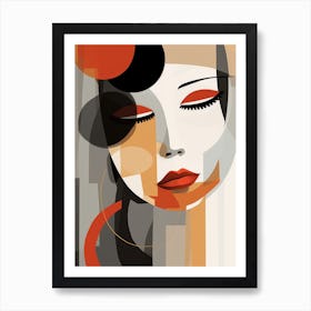 Abstract Woman'S Face 13 Art Print