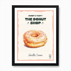 Vanilla Cream Donut The Donut Shop 1 Art Print