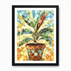 Mosaic Plant Art Print