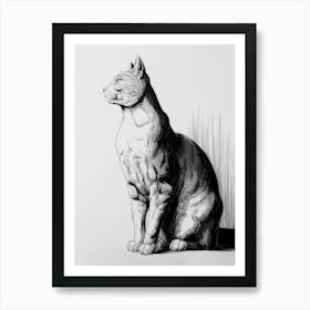 Cat Sitting 4 Art Print