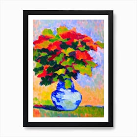 Bigleaf Maple tree Abstract Block Colour Art Print