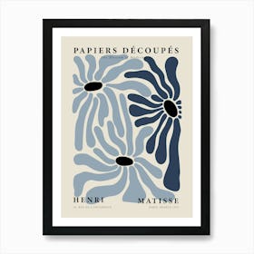 Blue Florals Art Print