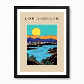 Minimal Design Style Of Los Angeles, Usa 2 Poster Art Print