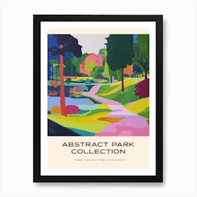 Abstract Park Collection Poster Parc Des Buttes Chaumont Paris 7 Art Print