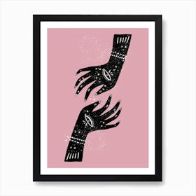 Lucky Hands Stardust Glitter Art Print