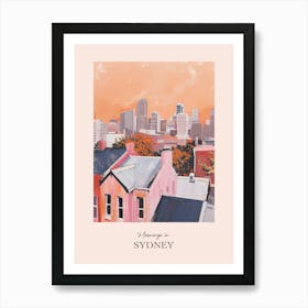 Mornings In Sydney Rooftops Morning Skyline 1 Art Print