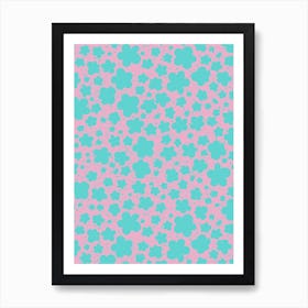 Dots Naive Flowers Multi Effect Art Print