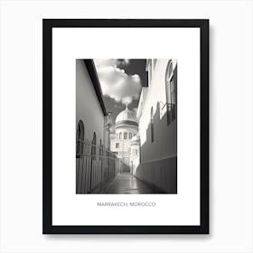 Poster Of Nazareth, Israel, Photography In Black And White 4 Art Print