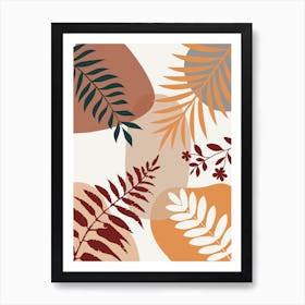 Abstract Fern Leaves 1 Art Print