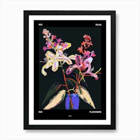 No Rain No Flowers Poster Lilac 4 Art Print