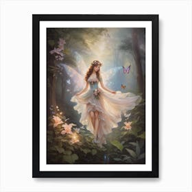 Fairy In The Forest Art Print