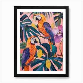 Tropical Jungle Birds 1 Art Print