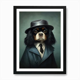 Gangster Dog Cavalier King Charles Spaniel 2 Art Print