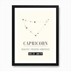 Capricorn Zodiac Sign  Art Print