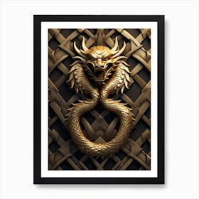 Golden Dragon Art Print