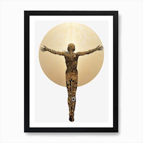 Pointillism Ancient Astronaut Art Print