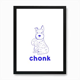 Chonky Dog Poster, Dog Art Print, Gift for Dog Lovers, Home Decor, Schnauzer & Corgi Butt Art Print