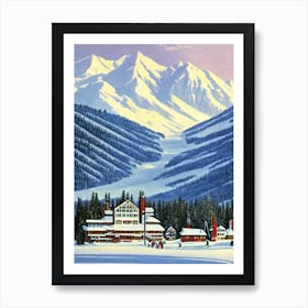 Snowshoe, Usa Ski Resort Vintage Landscape 3 Skiing Poster Art Print