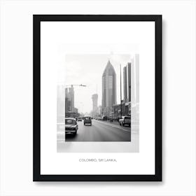 Poster Of Colombo, Sri Lanka,, Black And White Old Photo 2 Art Print