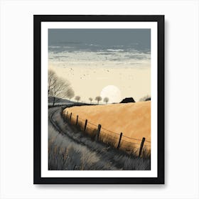 The Cotswold Way England 2 Hiking Trail Landscape Art Print