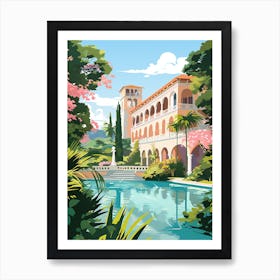 Vizcaya Museum And Gardens Usa Illustration 3  Art Print