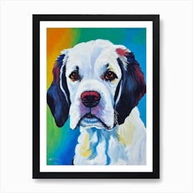 Clumber Spaniel 3 Fauvist Style Dog Art Print