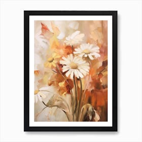 Fall Flower Painting Oxeye Daisy 2 Art Print