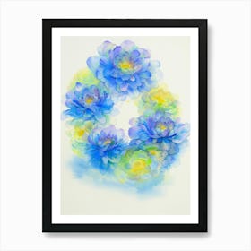 Blue And Yellow Flowers 8 Poster