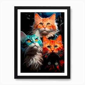 Cute cat  Art Print