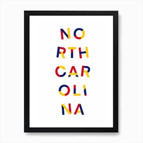 North Carolina State Flag Colours Art Print